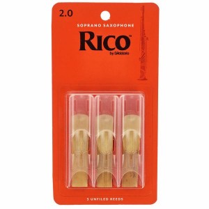 Rico by D'Addario Soprano Sax Reeds, Strength 2.0 - 3-pack